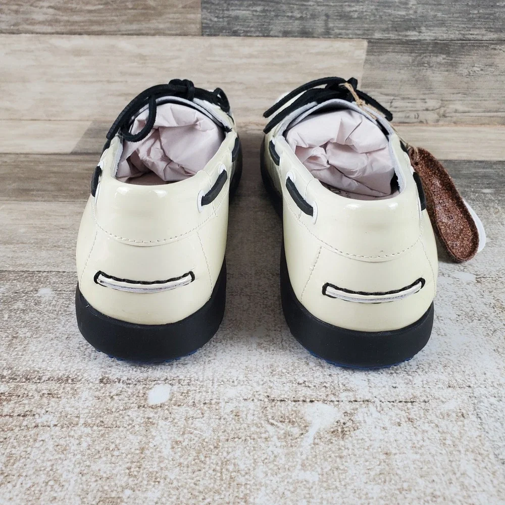 Birkenstock Tennessee Shoes Mens 8 / Womens 10 White Black Lace-Up‎ *read*